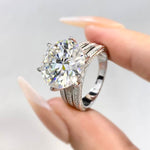 Sabrina`s Collection | 10ct  Round Brilliant Cut Moissanite Diamond Ring