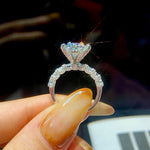 Sabrina`s Collection | 1ct Carat  Round Shape Moissanite Diamond Ring