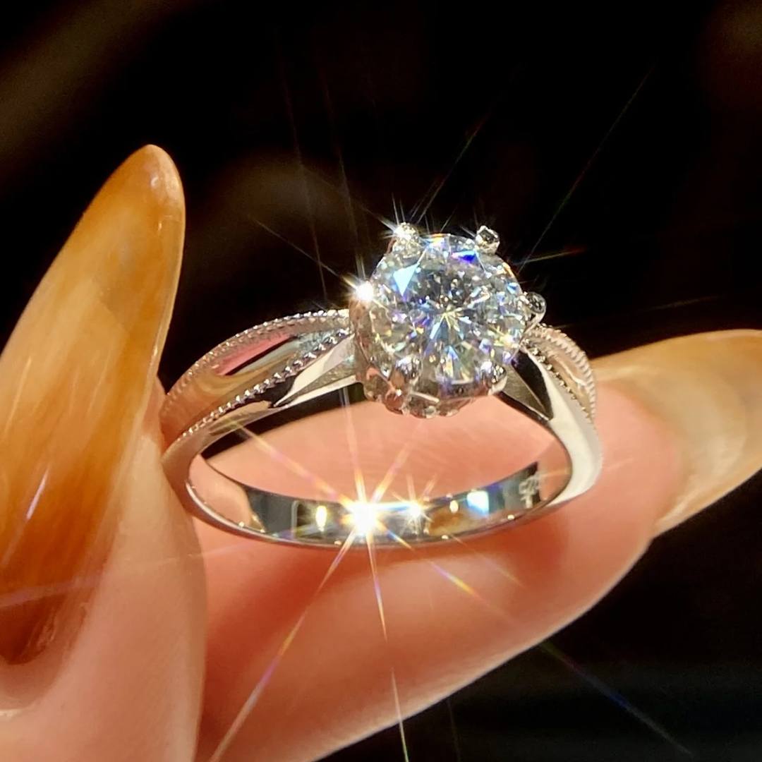 Sabrina`s Collection | 1ct Carat Moissanite Diamond Ring