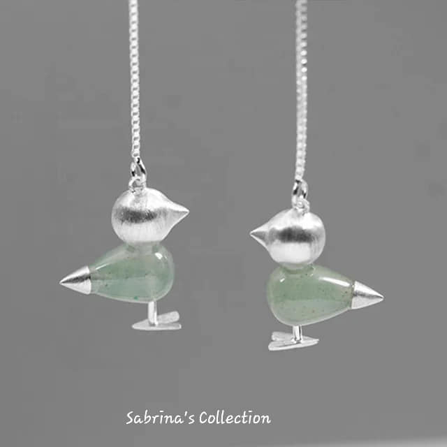 Sabrina`s Collection | Natural Lapis Bird  Earrings