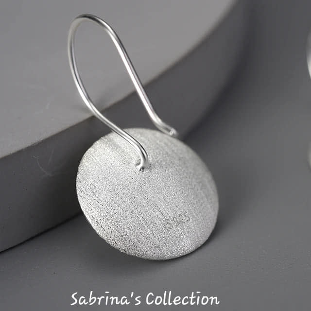 Sabrina`s Collection | 925 Silver Sterling Round  Drop  Earrings