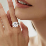 Sabrina`s Collection | 10ct  Round Brilliant Cut Moissanite Diamond Ring