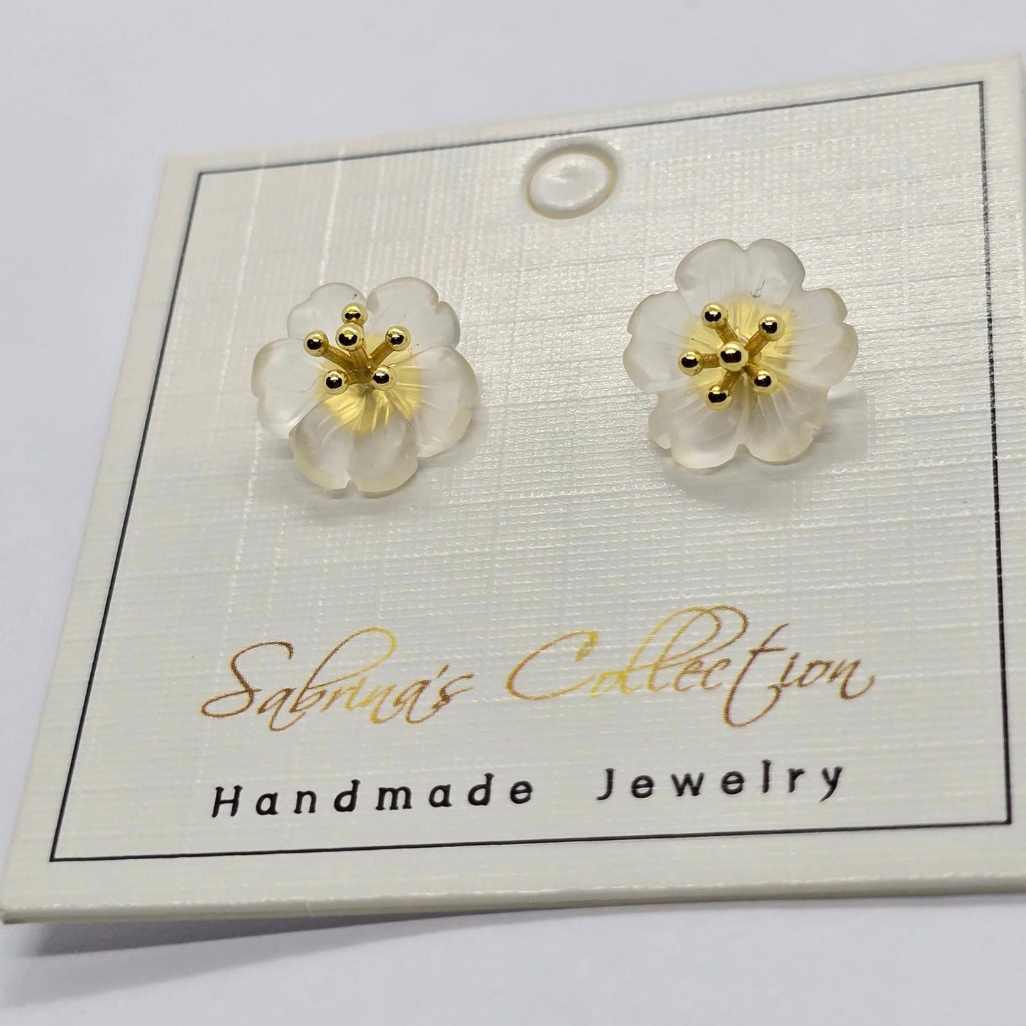 Sabrina`s Collection | Crystal Flower Stud  Earrings