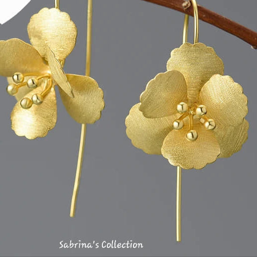 Sabrina`s Collection | Gold Flower  Earrings