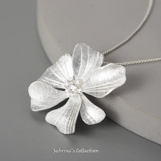 104 Sabrina`S Collection | 925 Silver Sterling  Silver Zircon Necklace