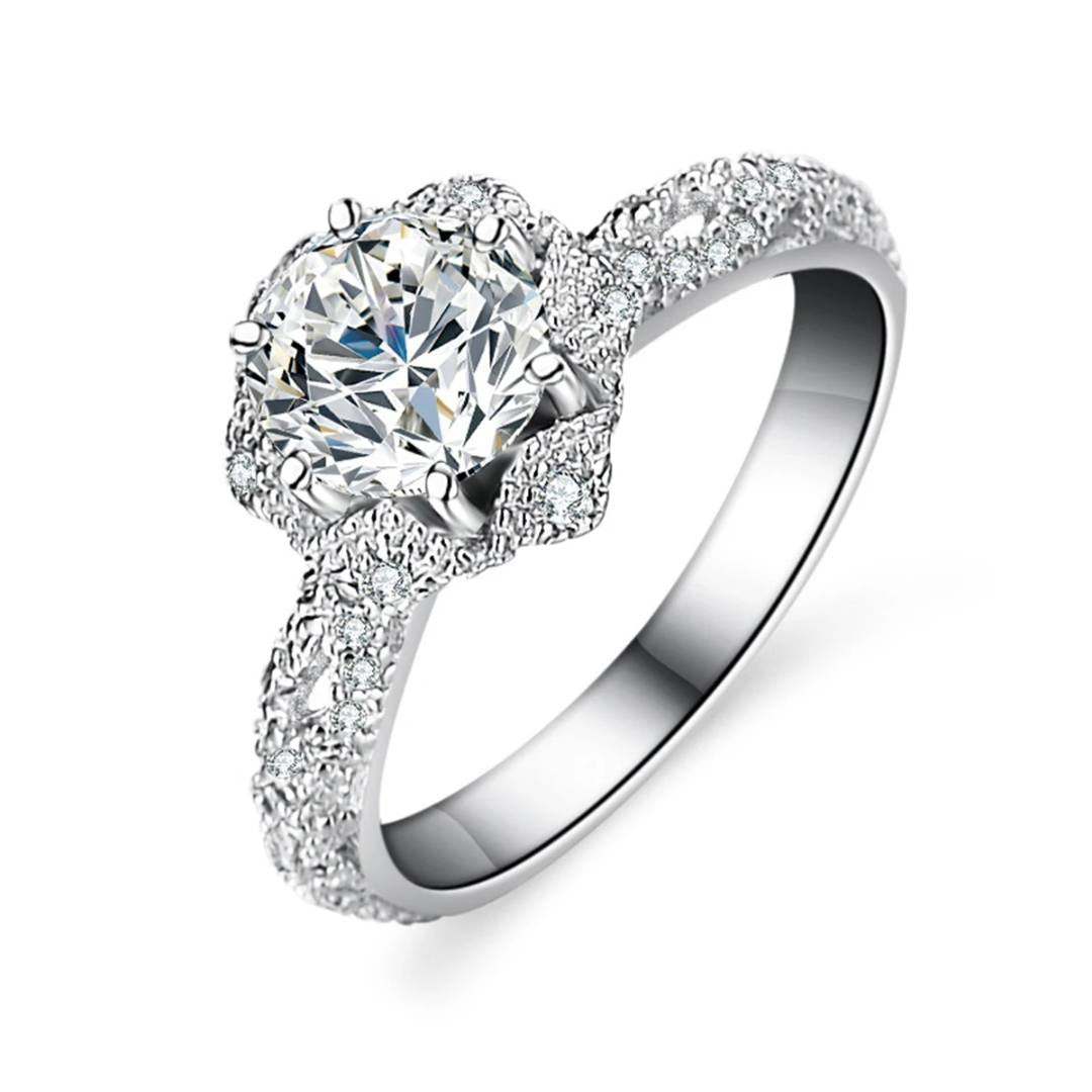 Sabrina`s Collection | GRA VVS 1ct Moissanite Diamond Ring