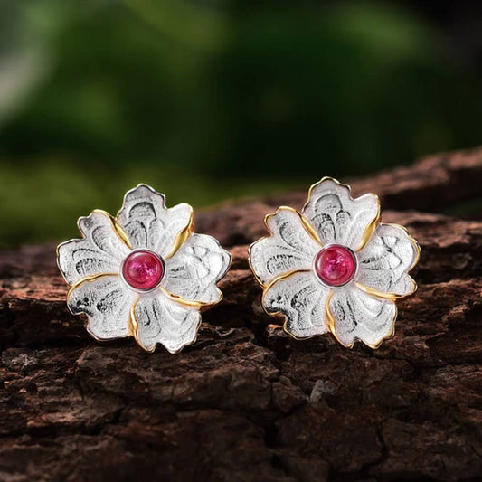 Sabrina`S Collection | Peony Flower Stud Earrings