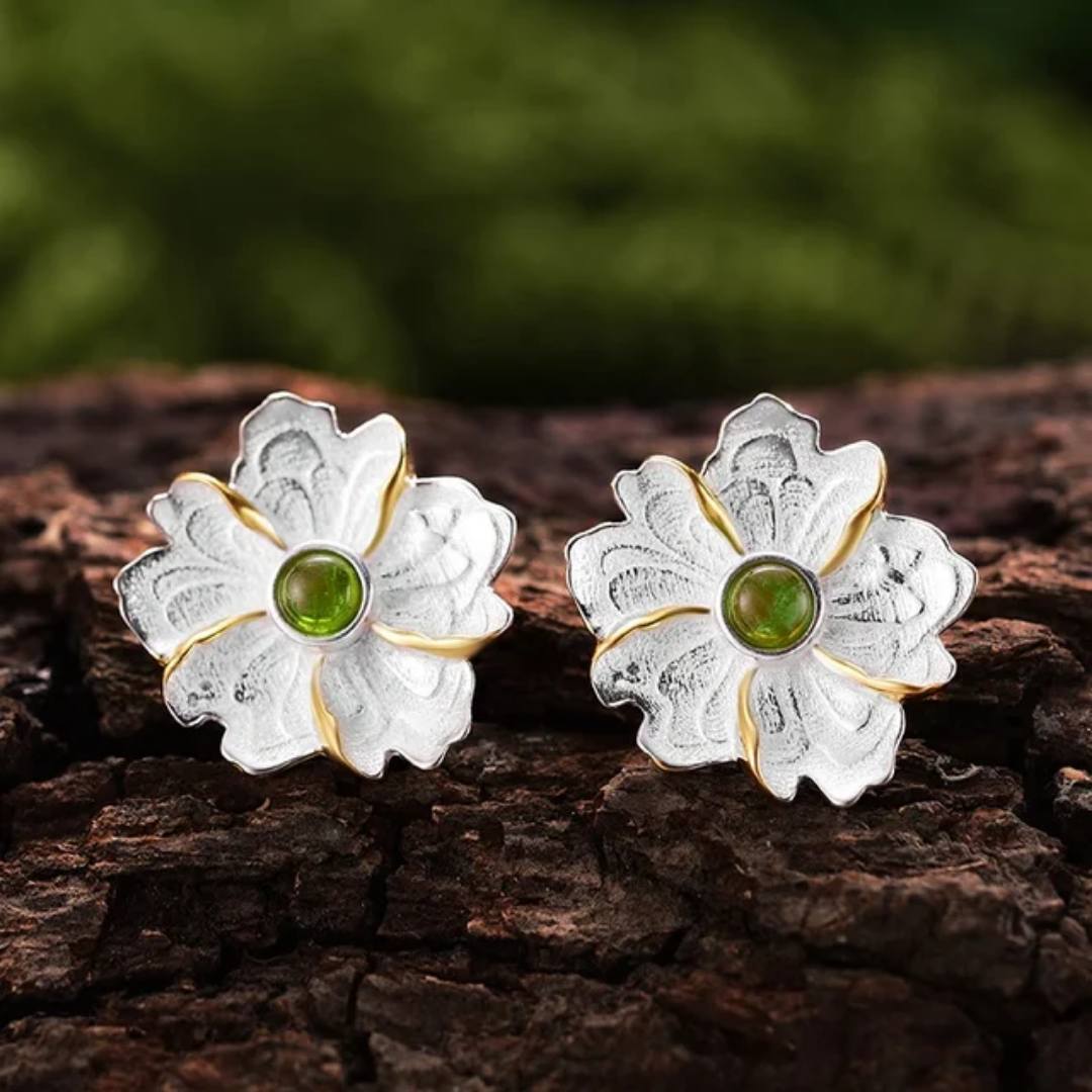 Sabrina`S Collection | Peony Flower Stud Earrings