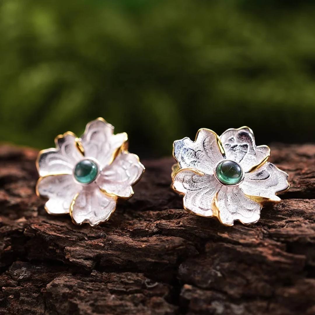 Sabrina`S Collection | Peony Flower Stud Earrings