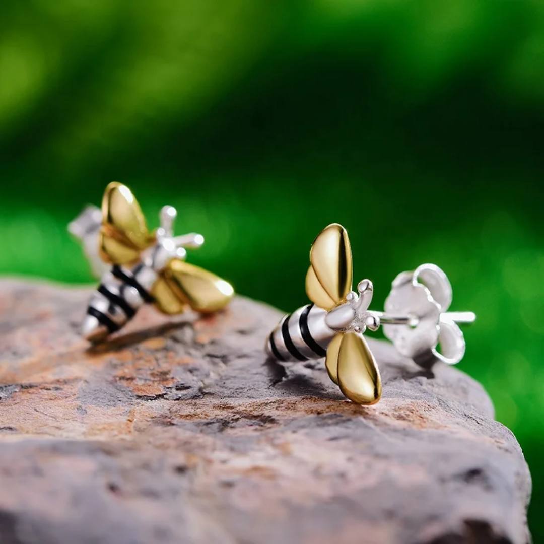 Sabrina`s  Collection |  Lovely Honey Bee Stud Earrings