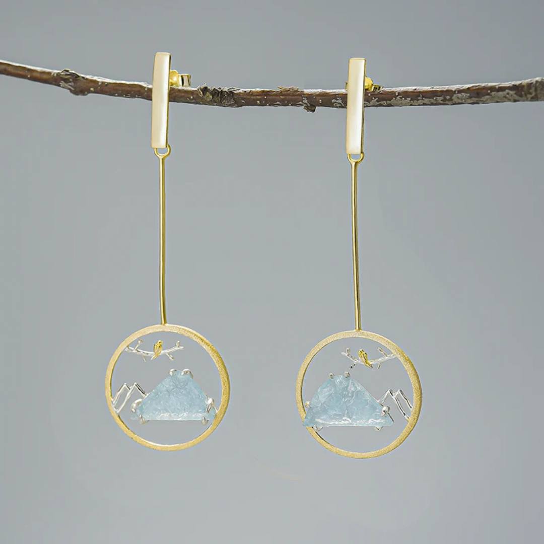 Sabrina`s  Collection |  Aquamarine Drop Earrings