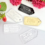 Engraved  Acrylic  Wedding Gift Tags