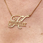 Unique Style Big First Letters Personalized Initial Name Necklace