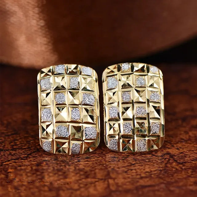 Sabrina`s Collection | 18K Pure Real Gold Stud Earrings