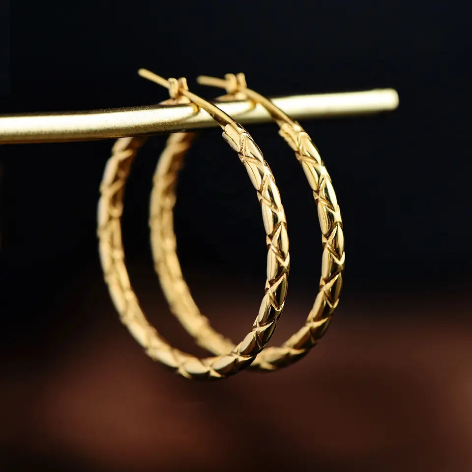 Sabrina`s Collection | 18K  Gold Big Circle Earrings